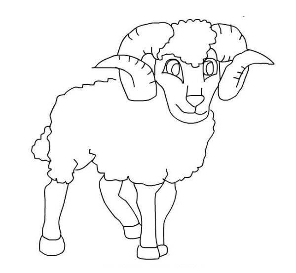 Баран раскраска