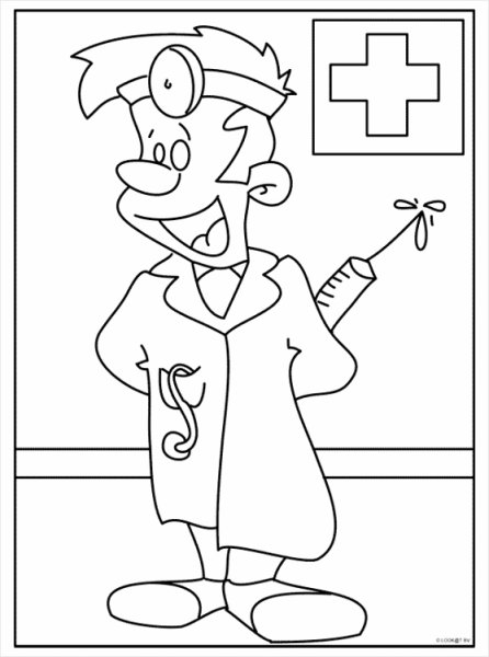 Раскраска врач