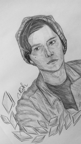 Портрет Пейтон мурмиер карандашом