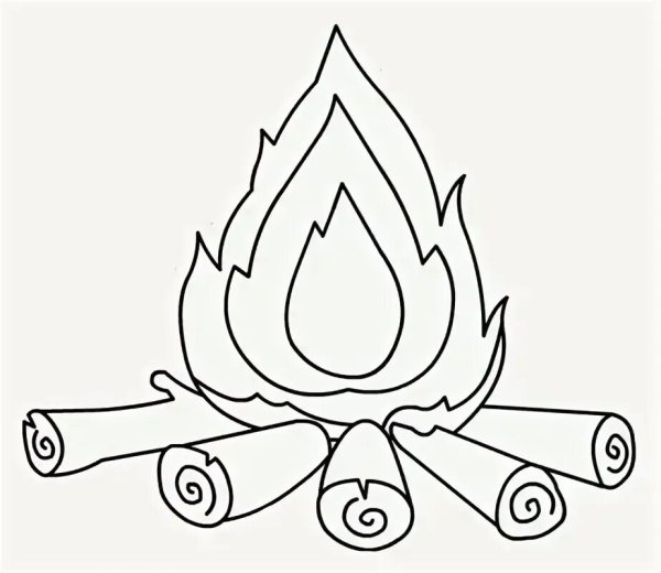 Рисунки огня карандашом для начинающих