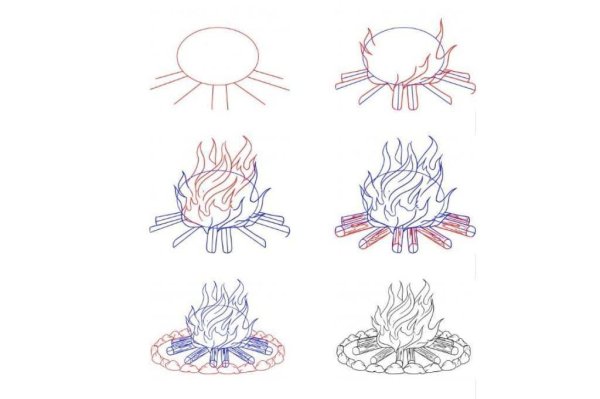 Огонь раскраска для детей