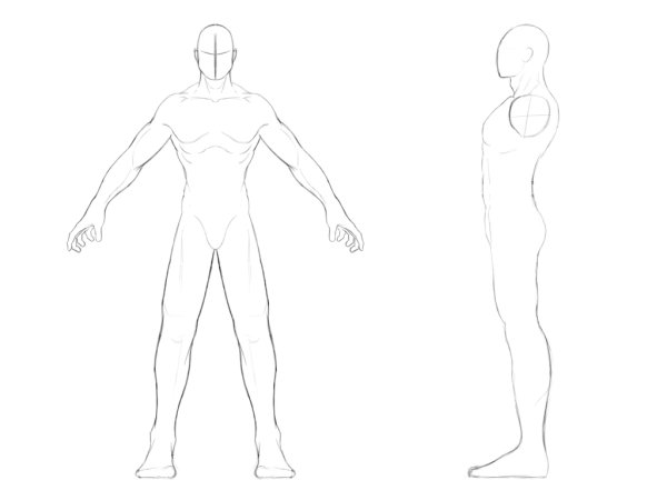 Рисунок человека в полный рост