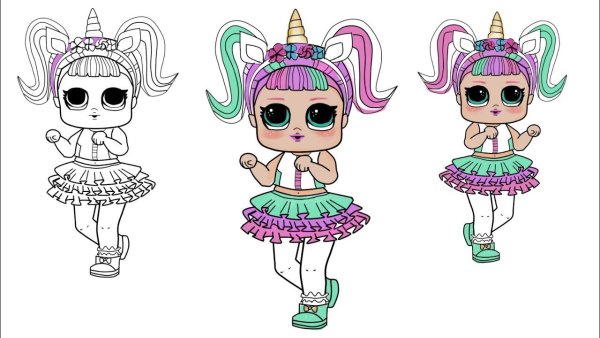 Кукла ЛОЛ рисовалка