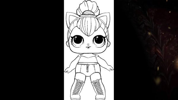 Раскраска ЛОЛ Китти Квин