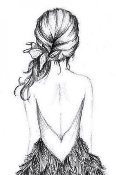 Человек со спины рисунок