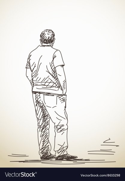 Наброски людей со спины