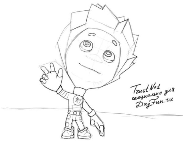 Раскраска Верта из Фиксиков