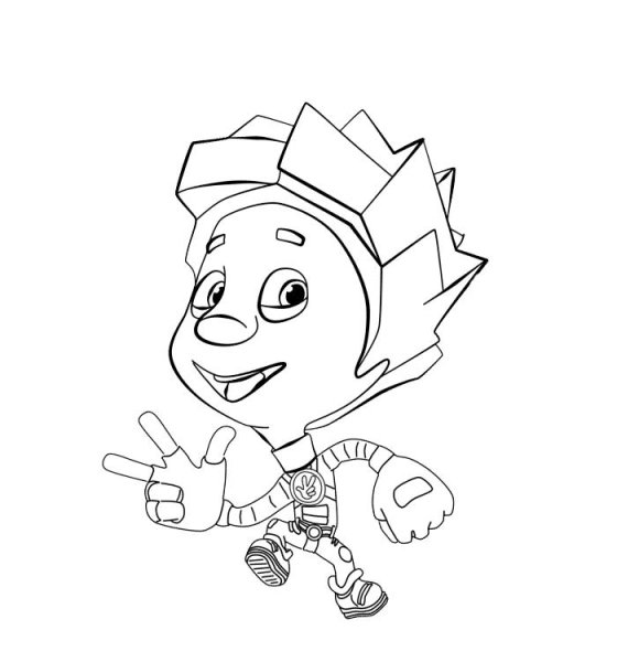 Фиксики Файер разукрашка