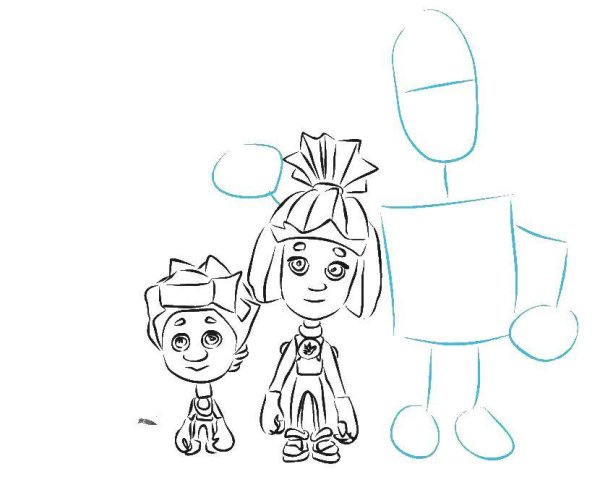 Раскраска Фиксики Дедус