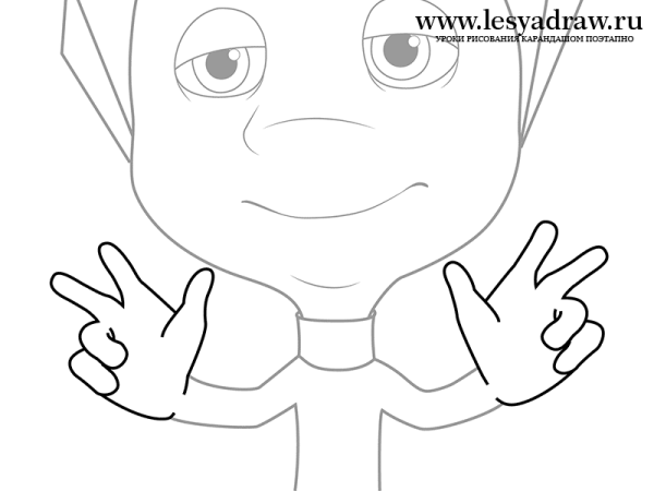 Лицо Нолика из Фиксиков раскраски