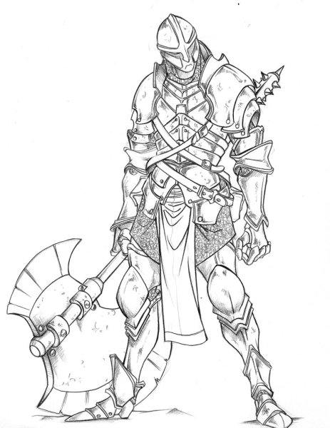 Рыцарь зарисовка