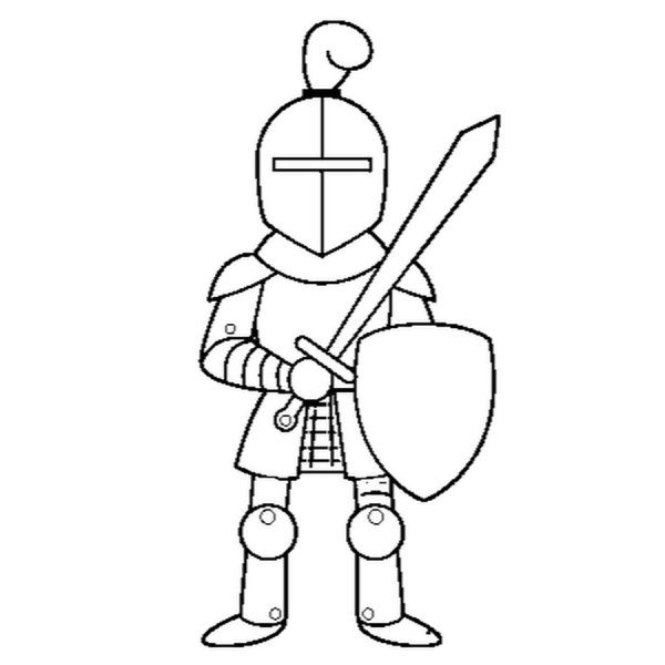 Рыцарь Тевтонского ордена раскраска