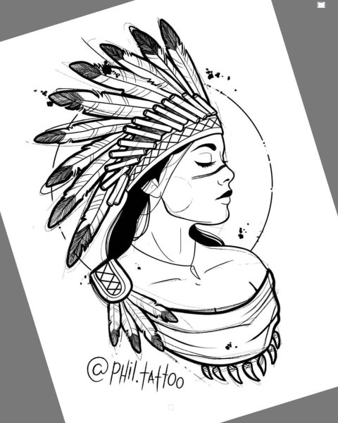 Индейцы рисунки эскизы