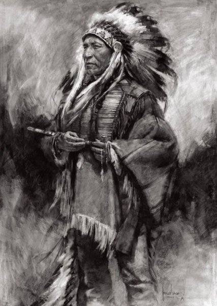 Индеец карандашом
