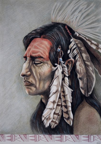 Индеец карандашом