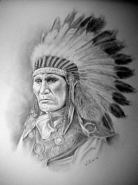 Индеец тату эскиз