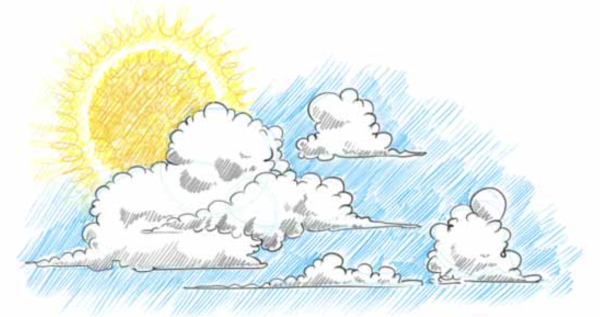 Рисунок к стихотворению тучи Лермонтова