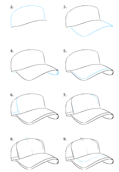 Кепка рисунок карандашом