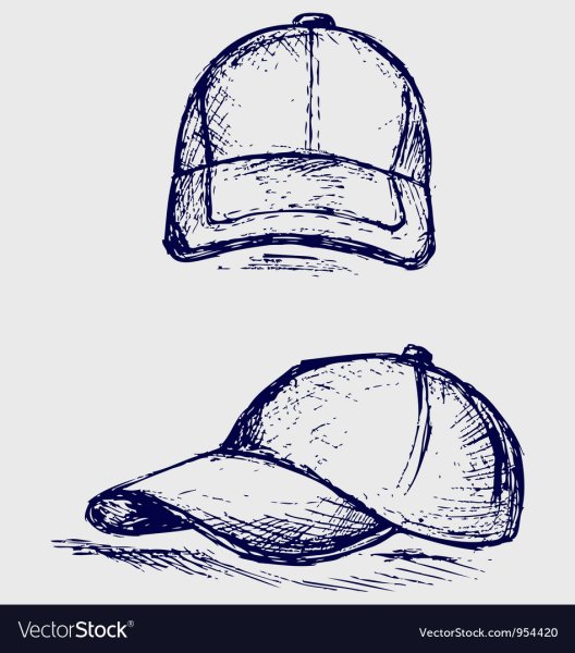 Рисование Кепки на голове