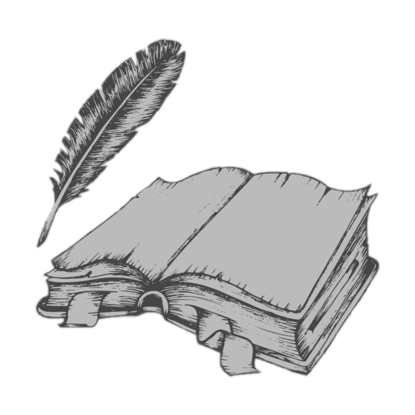 Книга с пером раскраска