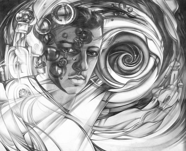 Абстракция карандашом