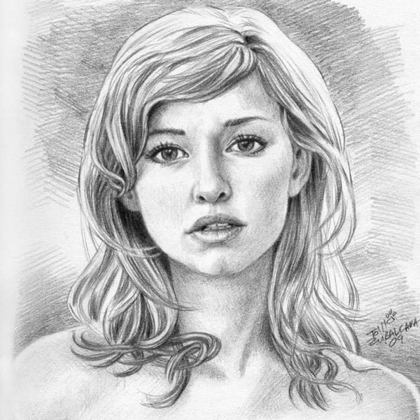 Портрет человека анфас карандашом