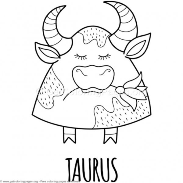 Телец знак зодиака раскраска