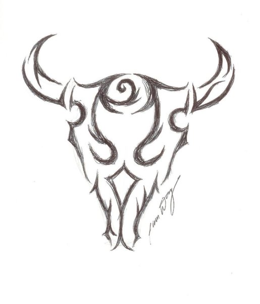 Тату Телец эскизы