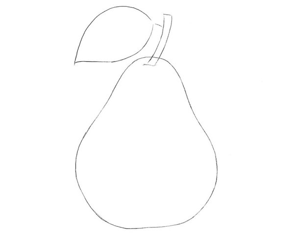 Груша карандашом
