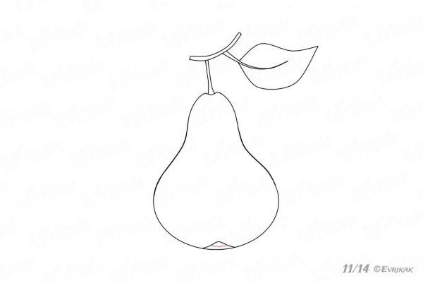 Груша карандашом
