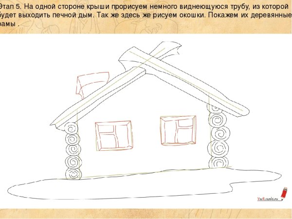 Изба раскраска