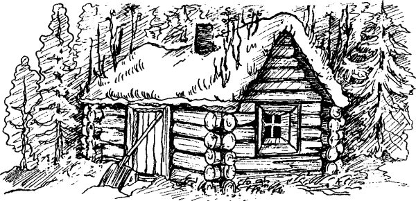 Русская изба рисунок