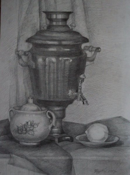 Рисование самовара
