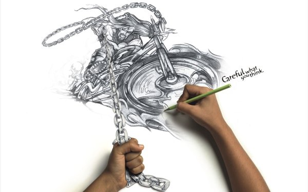 Абстракция карандашом