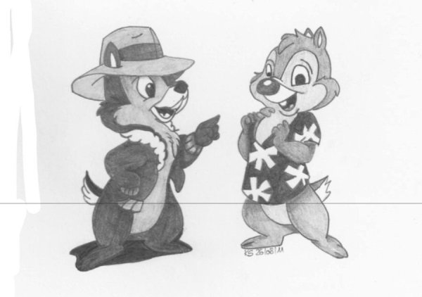Чип и Дейл рисовать
