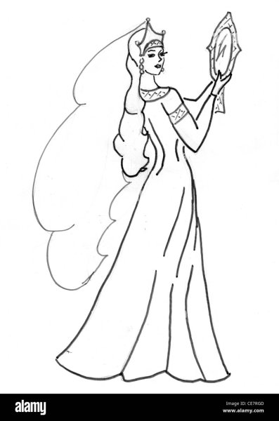 Сказка о мёртвой царевне и семи богатырях раскраска