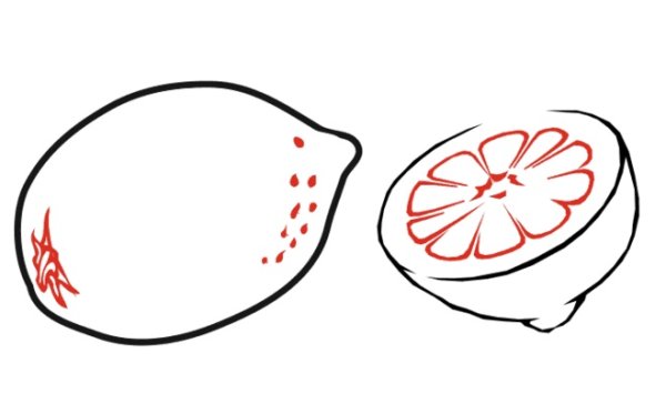 Нарисовать лимон карандашом поэтапно для начинающих