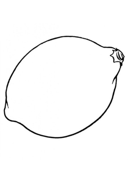 Лимон раскраска для детей