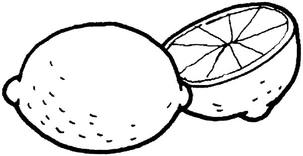 Детская раскраска лимон