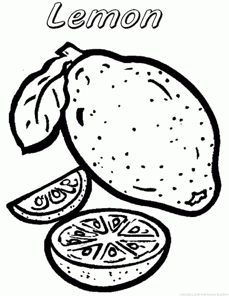 Принтерная раскраска лимон
