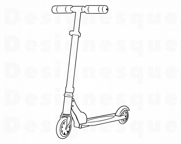 Трюковой самокат раскраска для детей