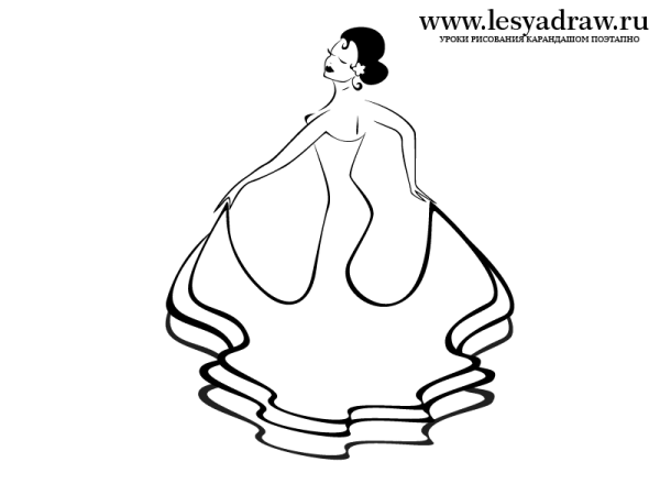 Как нарисовать танцующую девушку