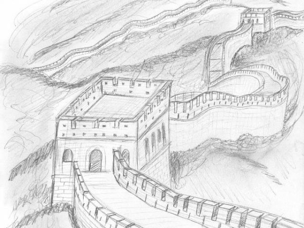 Великая китайская стена рисунок