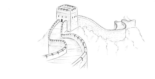 Китайская стена раскраска