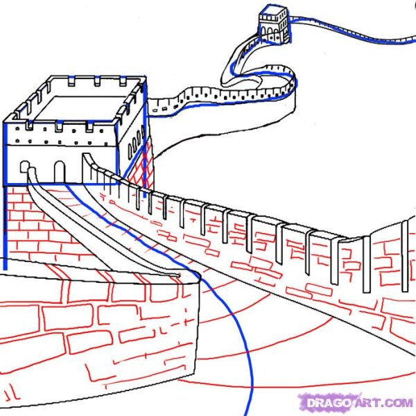 Великая китайская стена нарисова