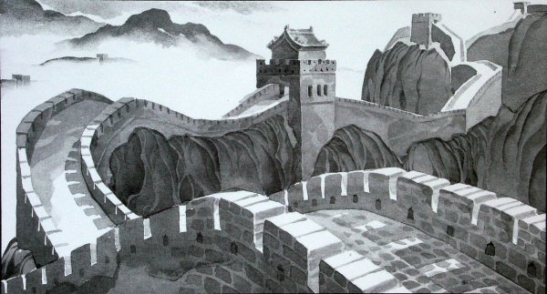 Великая китайская стена вектор