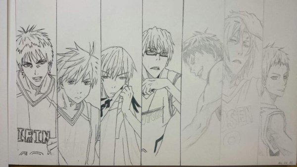 Аниме баскетбол Куроко персонажи раскраска