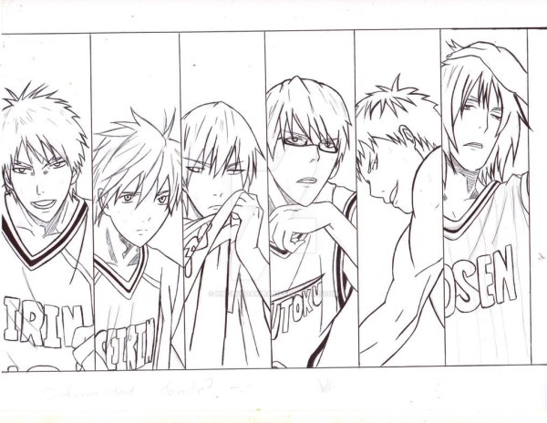 Раскраски аниме баскетбол Куроко