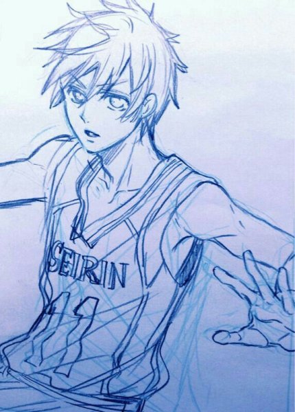Аниме баскетбол Куроко карандашом