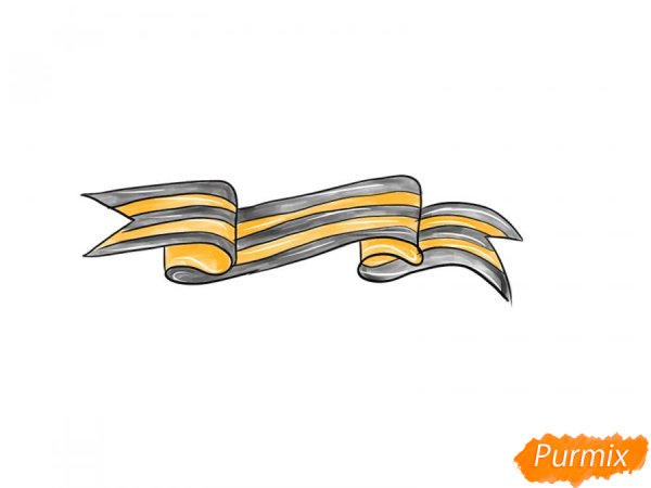 Георгиевская ленточка рисунок карандашом цветная